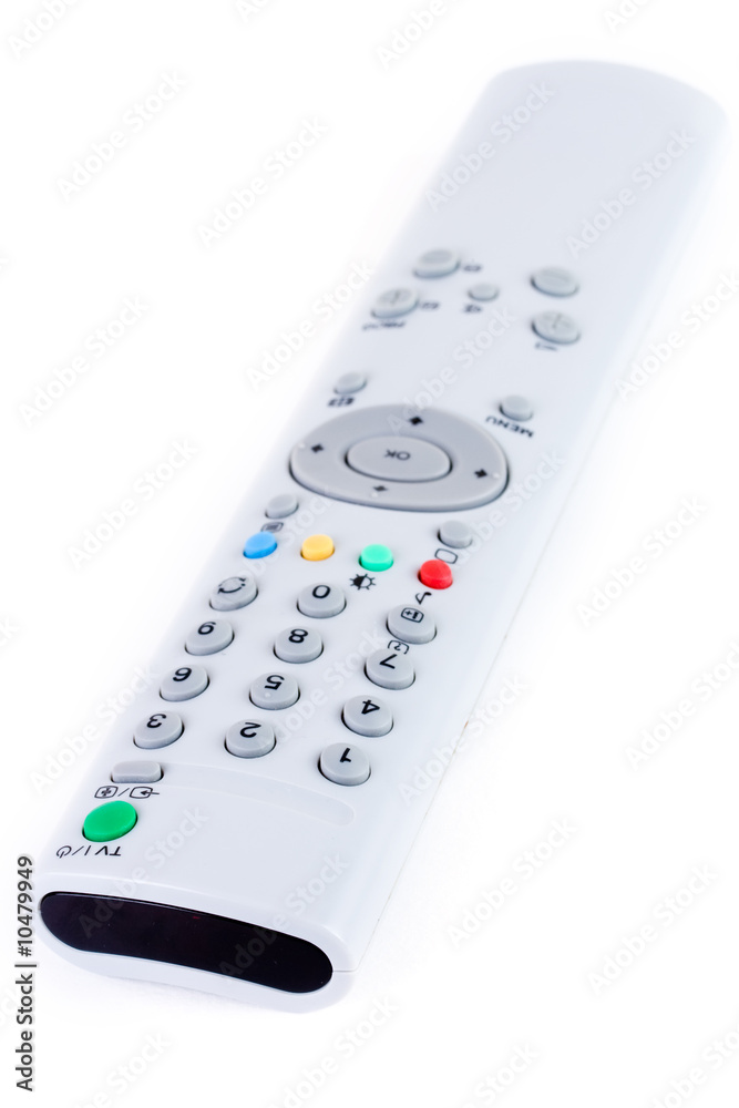 TV remote control isolated on white background TV remote control isolated on white background