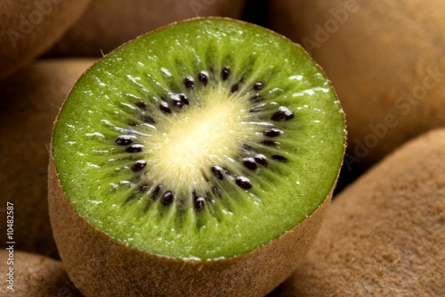 Close up image of fresh and juicy kiwi fruit