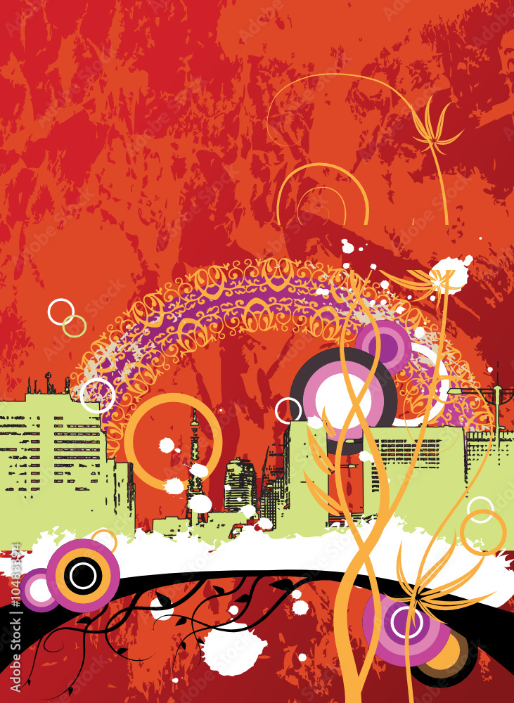 Fototapeta city. abstract background. vector illustration for design