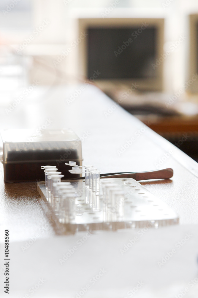 laboratory workplace for biotechnology investigation. laboratory workplace for biotechnology investigation.