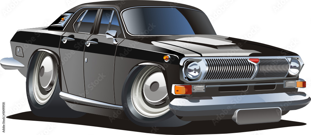 Vector cartoon classic car