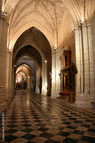 Beautiful interior of Palencia cathedral in Spain