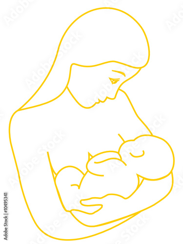 Mother breastfeeding her baby