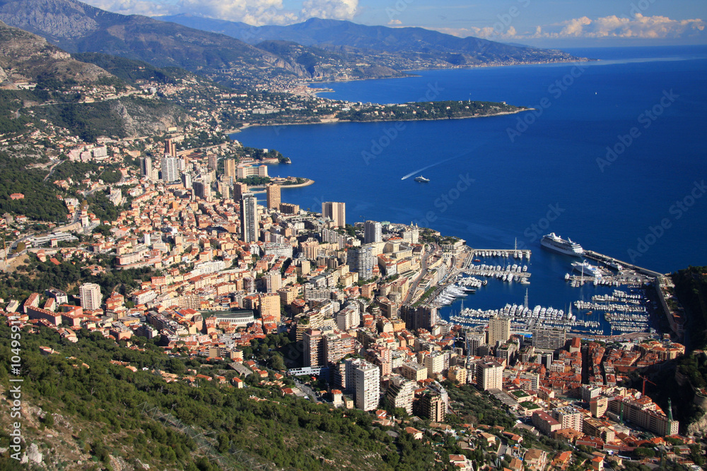 Monaco depuis la Tête de Chien