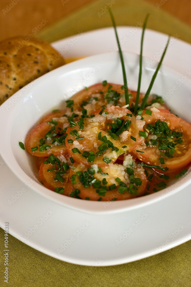 Vegetable soup with melon and tomato Vegetable soup with melon and tomato