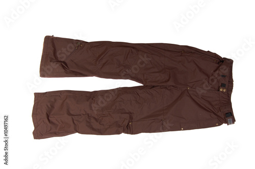 brown trousers isolated on a white