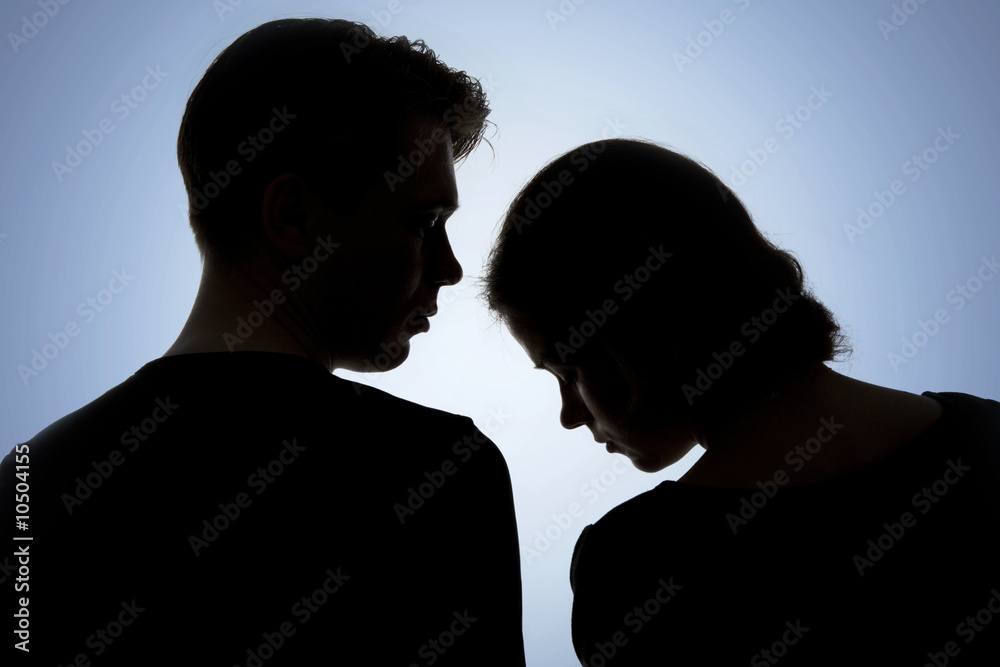 Two heads of amorous people close to each other Two heads of amorous people close to each other