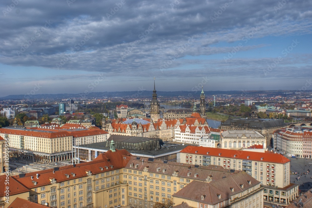 Dresden Blick vom Rathausturm
