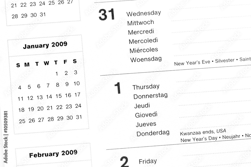 close-ups of personal organizer - January 2009 close-ups of personal organizer - January 2009