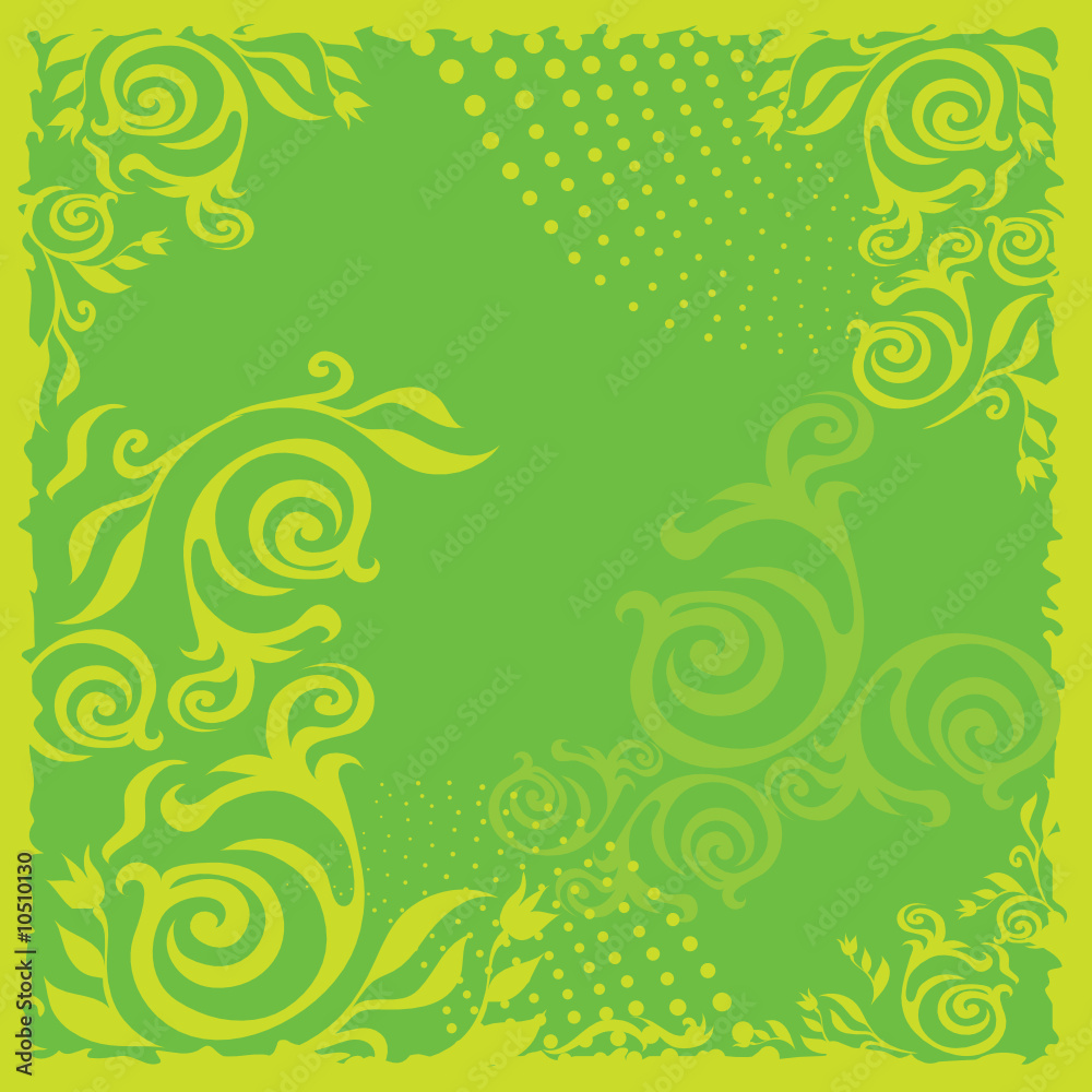 green background with florsl pattern green background with florsl pattern