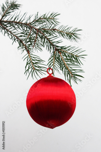 red christmas bauble