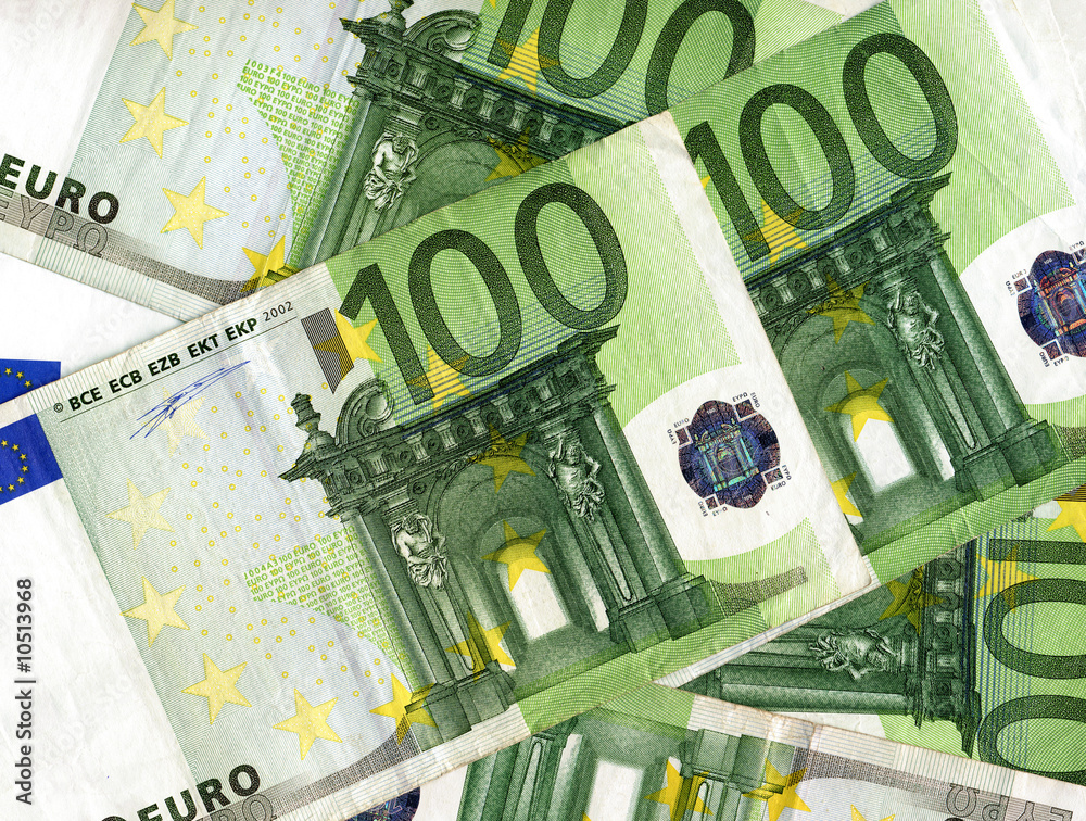 Euro banknotes money european currency