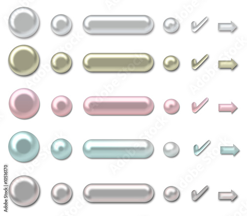pearl buttons and elements of web-interface
