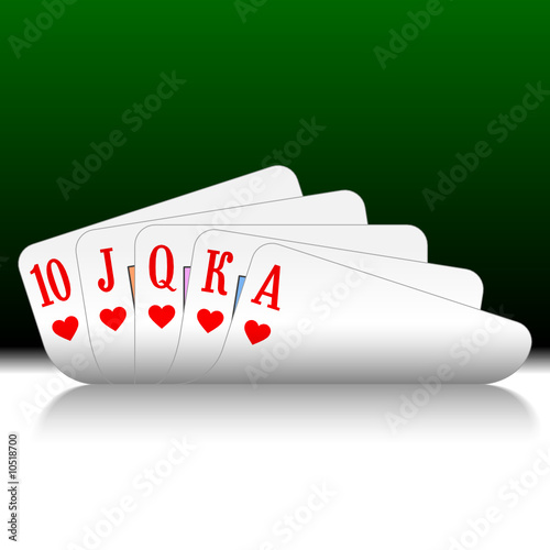 Vector Royal flush