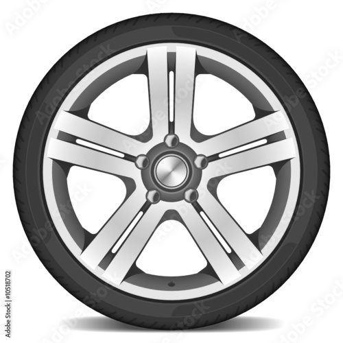 Vector car wheel