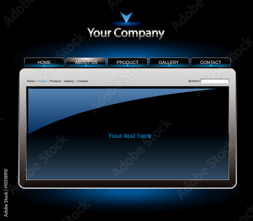 Editable website template