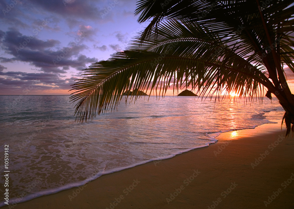 sunrise at lanikai beach in Hawaii