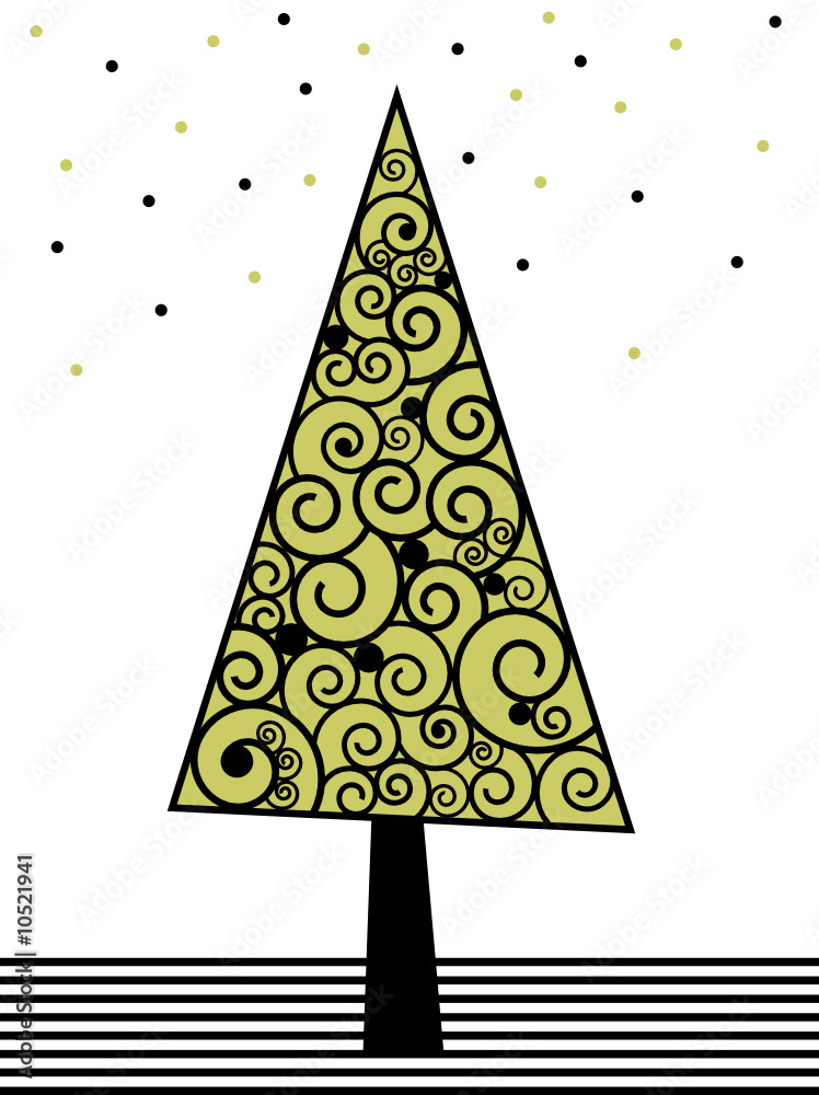 lime green christmas tree Stock Vector | Adobe Stock