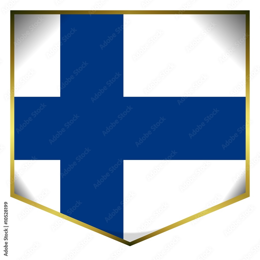 Obraz premium drapeau ecusson finlande