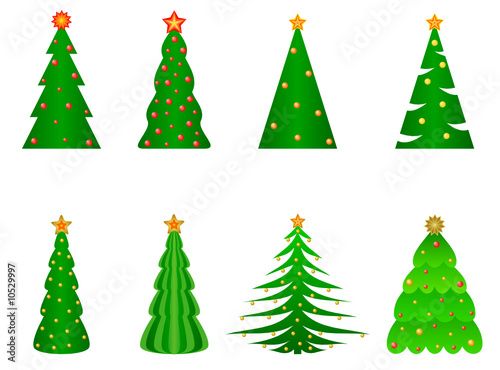 Christmas trees - vector