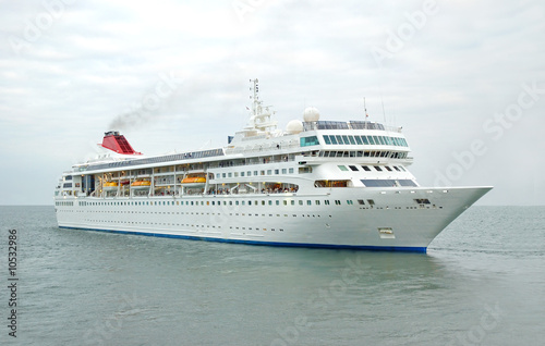 Cruise ship in a sea