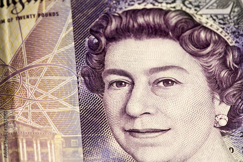 Twenty pound note close-up