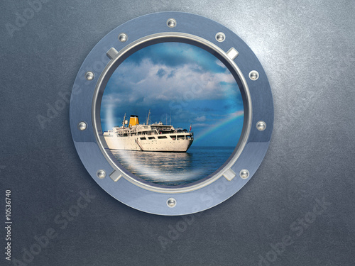 porthole and ship
