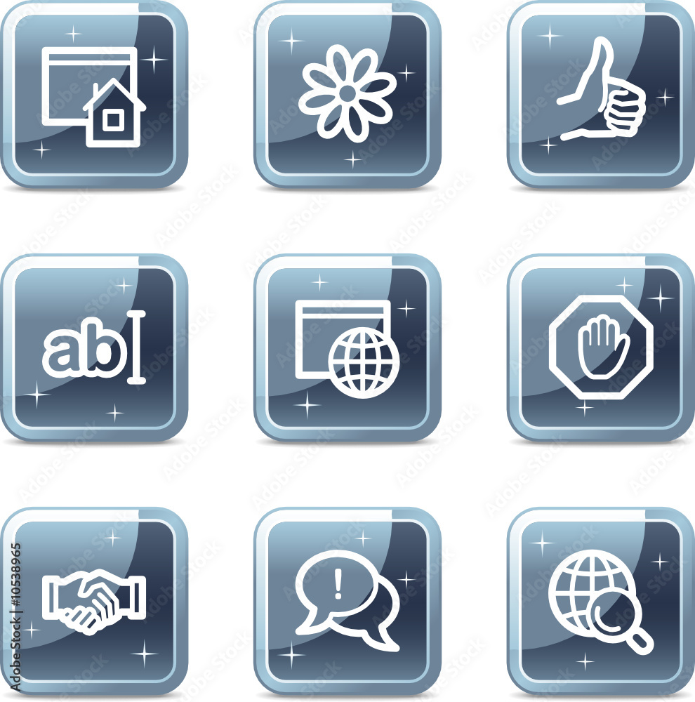 Internet communication web icons, blue mineral buttons series Internet communication web icons, blue mineral buttons series