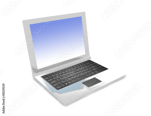white laptop
