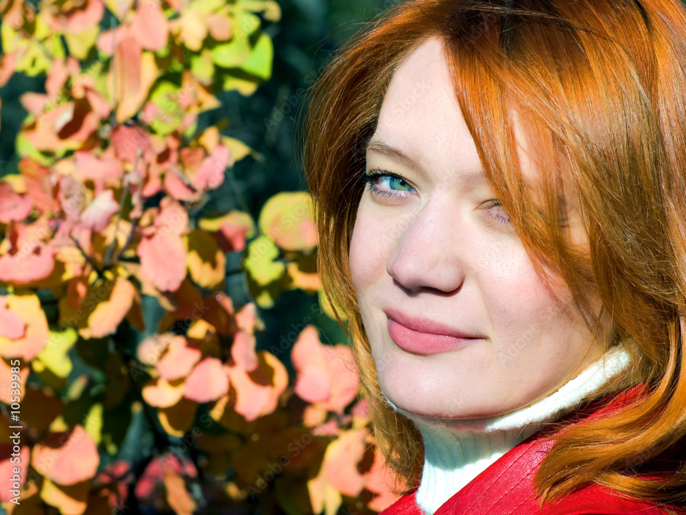 red girl smiling red girl smiling
