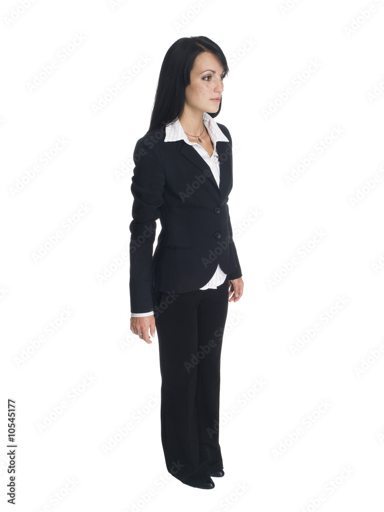 businesswoman rotating 360 degrees. businesswoman rotating 360 degrees.