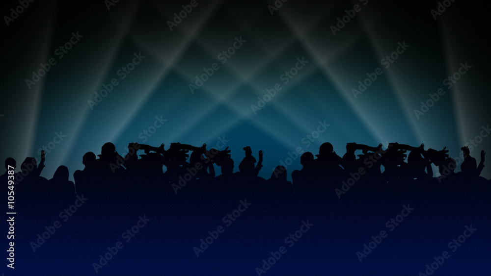 Audience with music and light in Background Audience with music and light in Background
