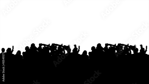 3d Illustration of a Crowd at a Rock Concert