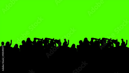 3d Illustration of a Crowd at a Rock Concert