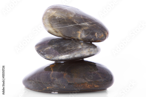Canvas Print stones zen isolated on white