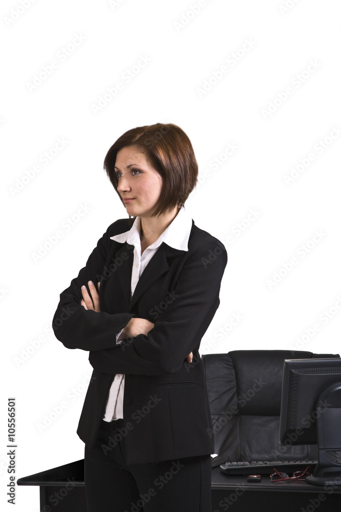 Portrait of a young confident businesswoman in her office. Portrait of a young confident businesswoman in her office.