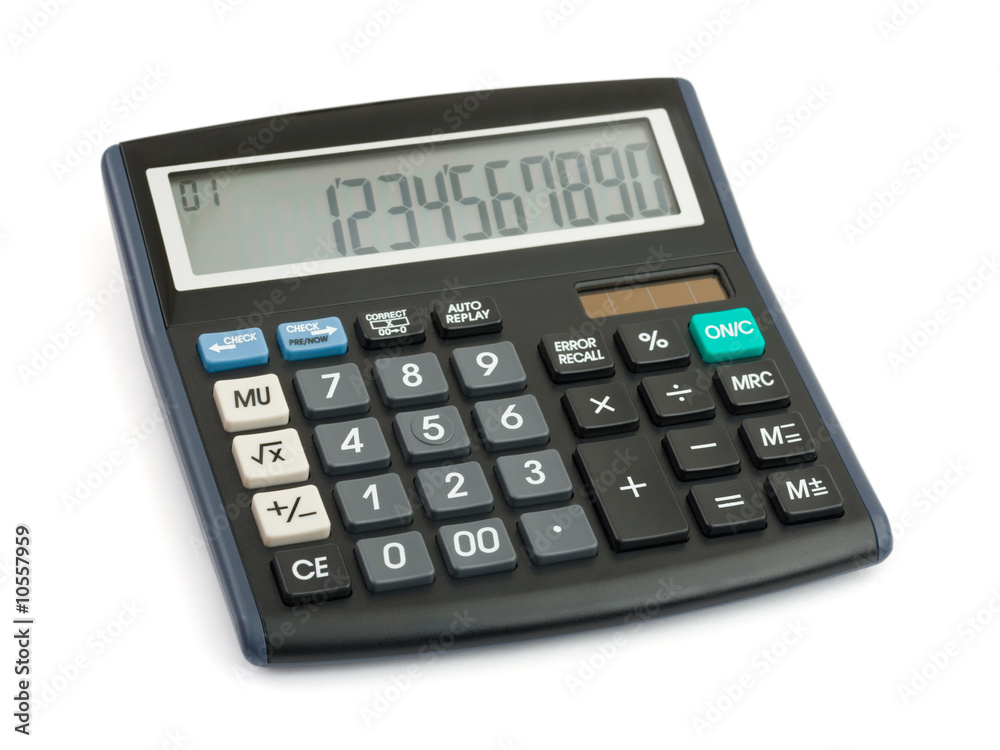 Business calculator isolated on white background Business calculator isolated on white background