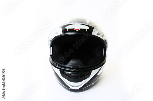 motorbike helmet isolated on a white background