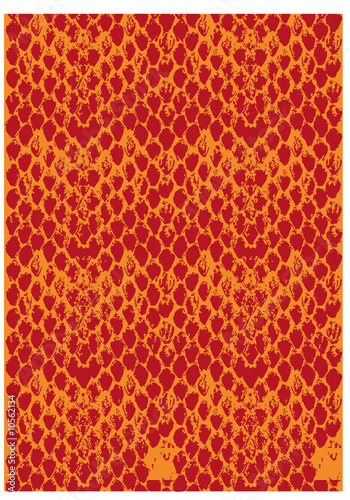 Two-tone modular snake skin texture.