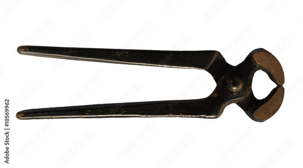 Pinchers pliers tools isolated over white Pinchers pliers tools isolated over white