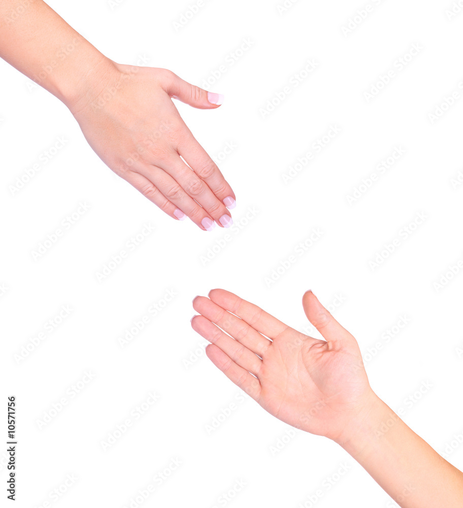 Two hands isolated