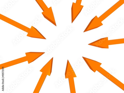 Arrows background. 3d rendered image.