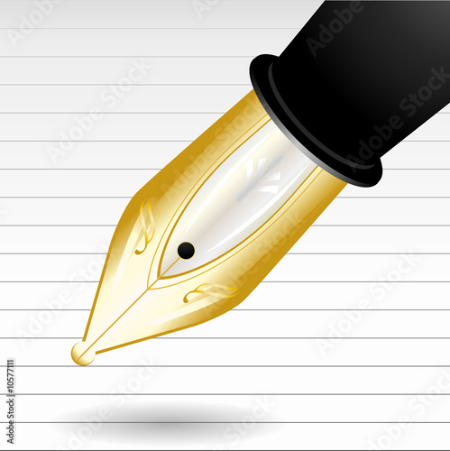 Deluxe fountain pen with splatters