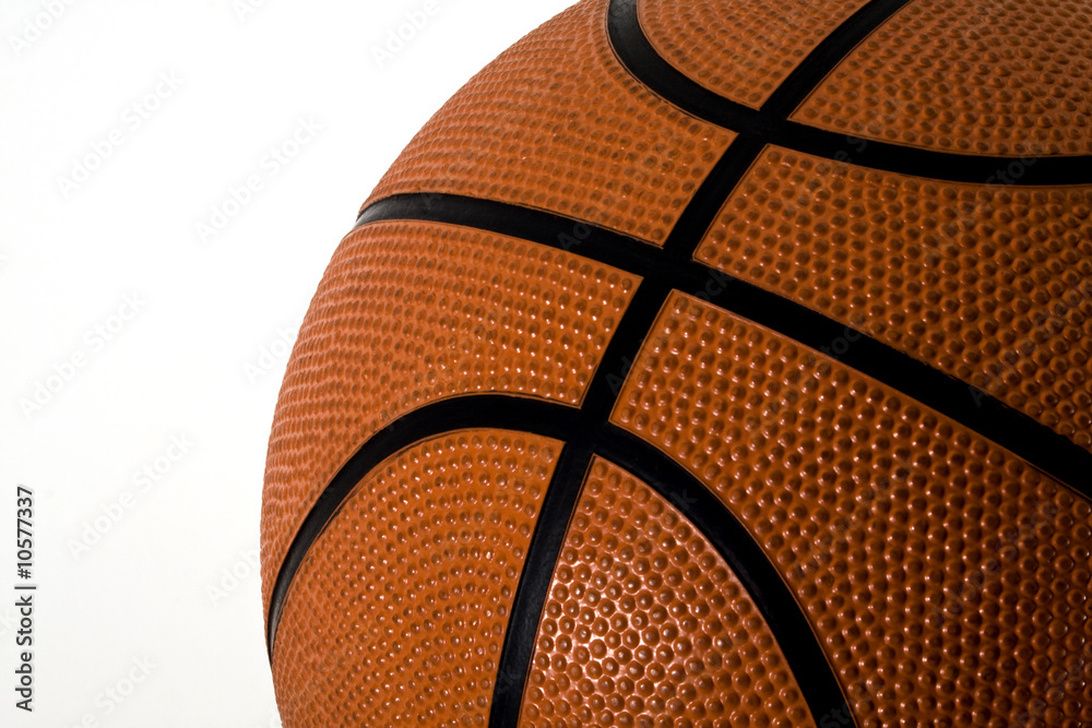 Obraz premium Basketball set against a white background