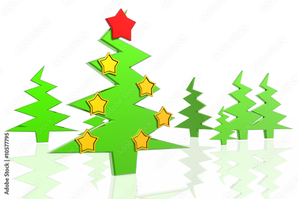 Obraz premium Christmas tree and decorations