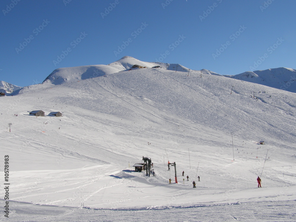 Pistes de ski dans les Alpes