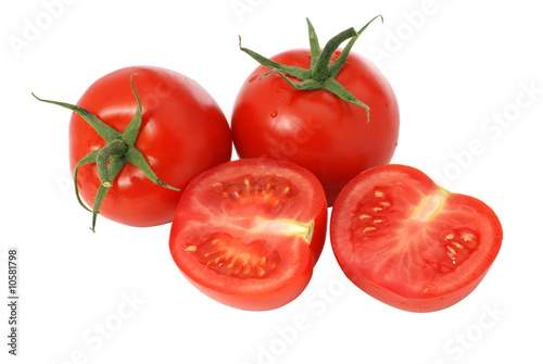 cut tomato isolated