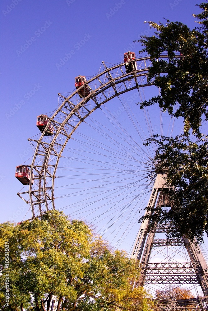The ferris wheel at the prater in Vienna, Austria