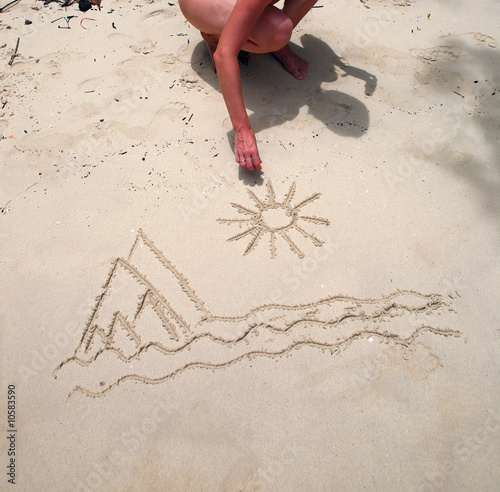 On the beach