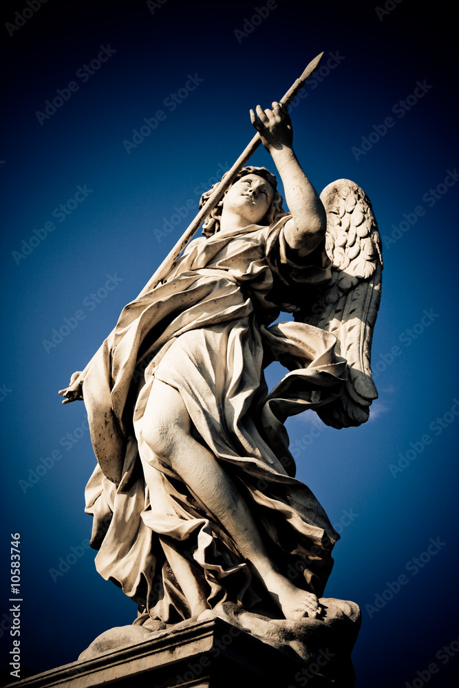 Statue of the Angel with the Lance Stock Photo | Adobe Stock